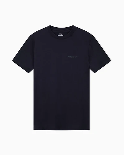 Armani Exchange - Regular fit T-shirt with logo, Man, Navy Blue, Size: