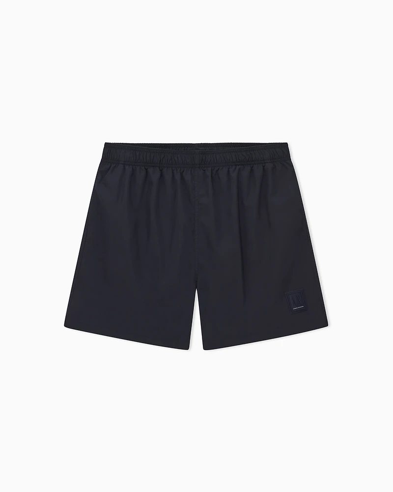 Armani Exchange - ICON PROJECT BOXER SWIM TRUNKS, Man, Navy Blue, Size: