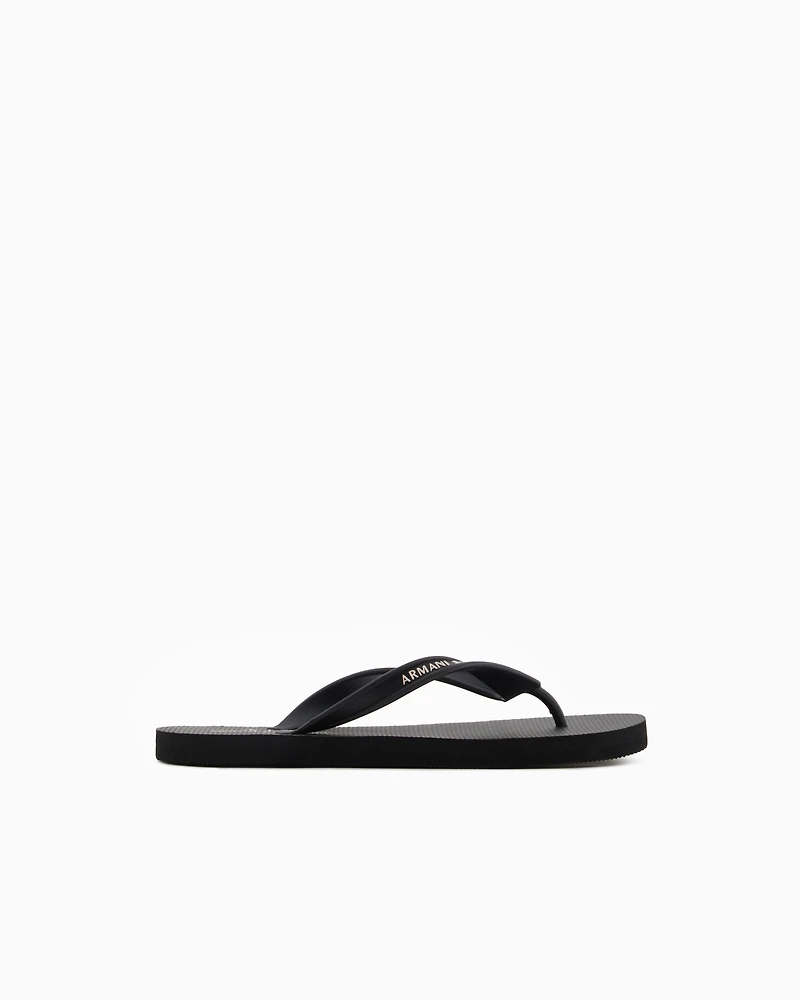 Armani Exchange - Rubber flip flops, Man, Black, Size: