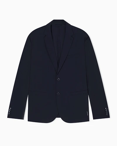 Armani Exchange - Single-breasted jacket ultra-stretch twill, Man, Black, Size: