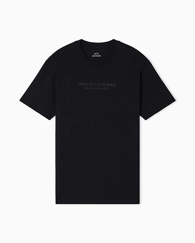 Armani Exchange - Regular fit T-shirt with logo, Man, Black, Size:
