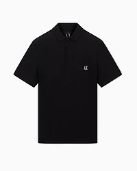 Armani Exchange - Regular fit cotton polo shirt, Man, Black, Size: