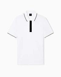 Armani Exchange - Slim fit polo with button insert, Man, White, Size: