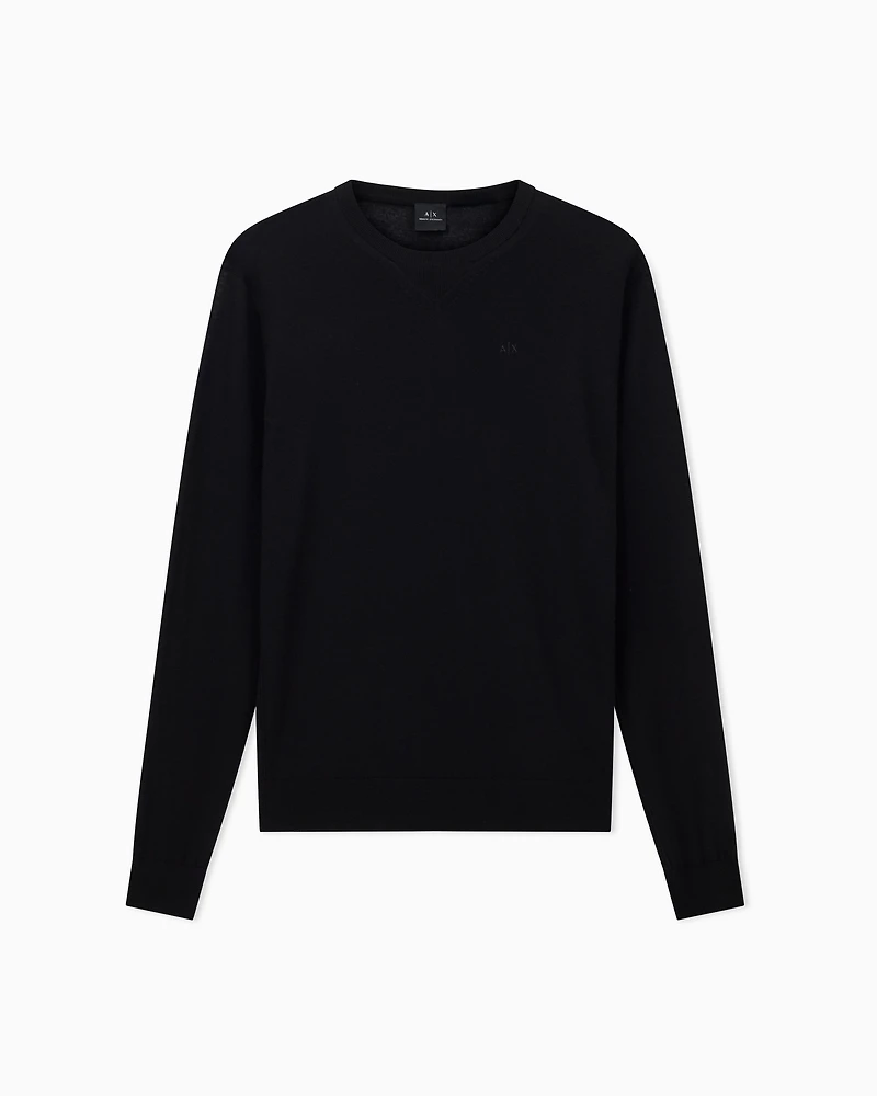 Crewneck sweater virgin wool