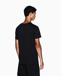 Armani Exchange - Slim fit T-shirt Pima cotton jersey, Man, Black, Size:
