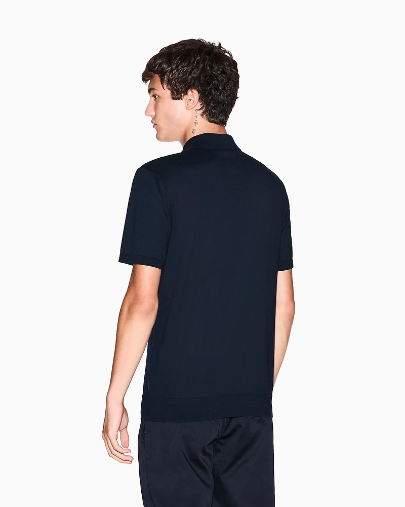 Pique polo shirt with contrasting details