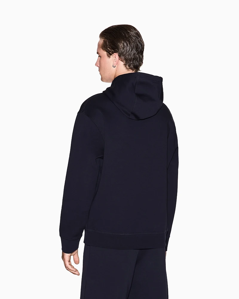 Armani Exchange - Cotton hoodie, Man, Navy_blue, Size: