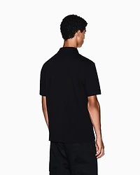 Armani Exchange - Regular fit polo shirt with tone-on-tone logo, Man, Black, Size: