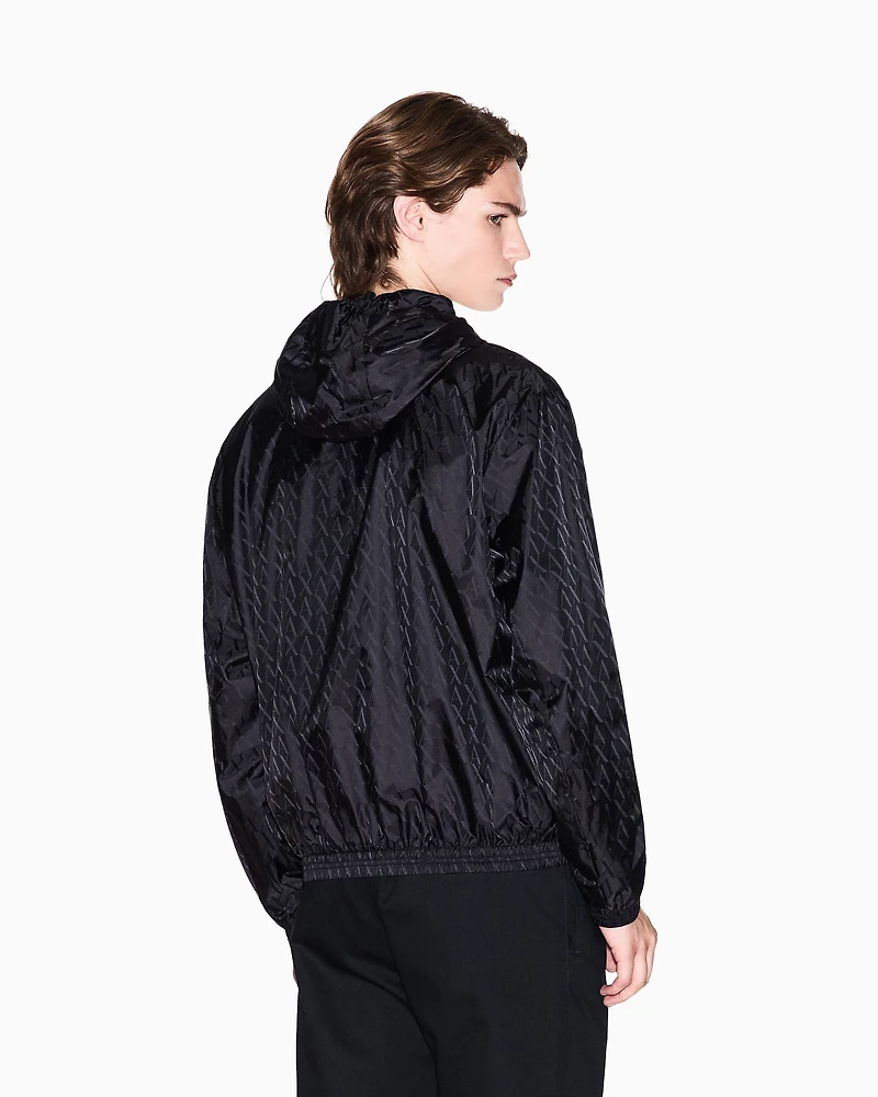 Armani Exchange - Jacket with allover logo, Man, Black, Size: