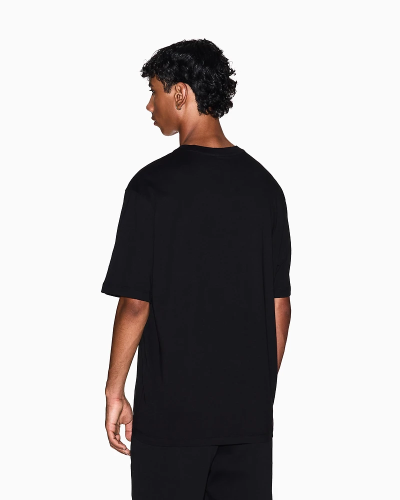 Armani Exchange - Relaxed fit T-shirt cotton jersey, Man, Black, Size: