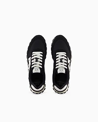 Armani Exchange - Sneakers with contrasting logo, Man, Black, Size: