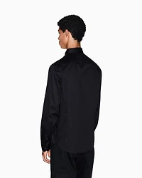 Armani Exchange - Slim fit cotton shirt, Man, Black, Size: