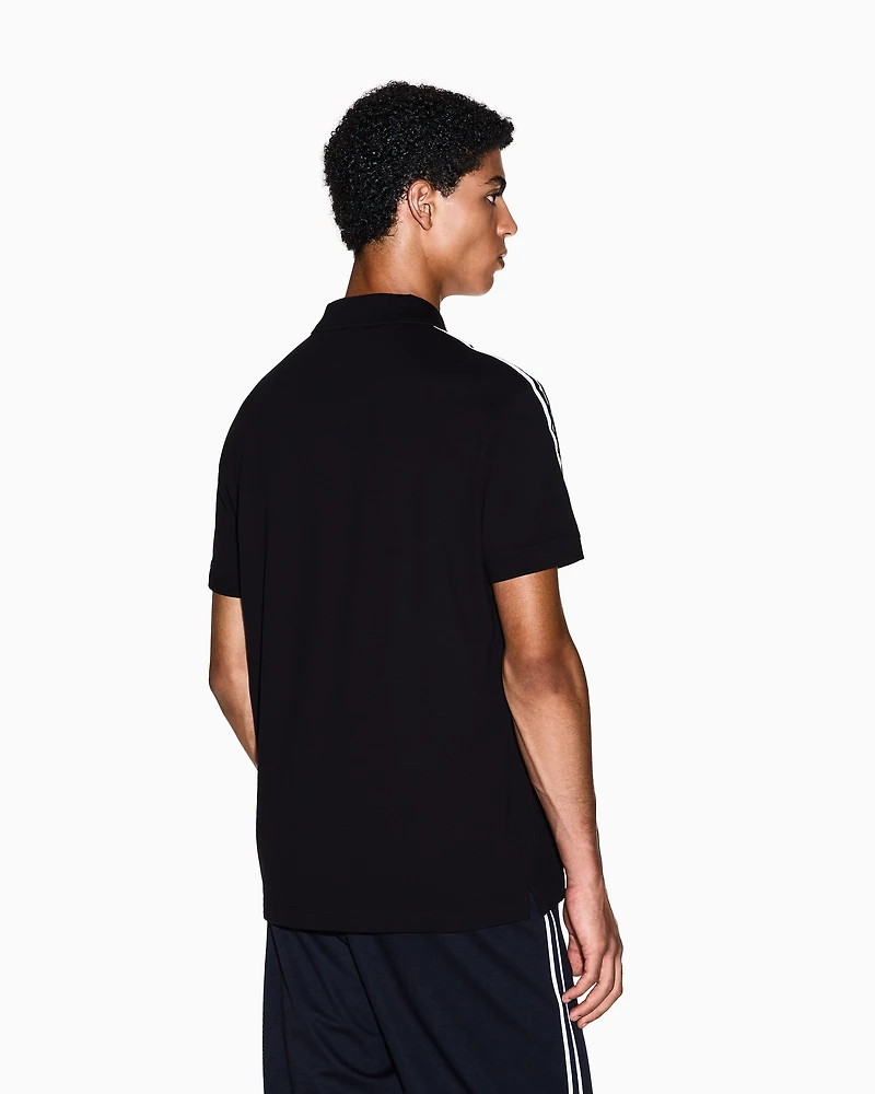 Armani Exchange - Regular fit polo shirt with Signature Logo, Man, Black, Size: