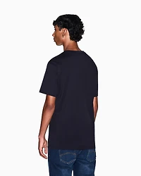 Armani Exchange - Regular fit T-shirt with logo, Man, Navy Blue, Size: