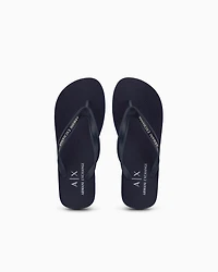 Armani Exchange - Rubber flip flops, Man, Navy Blue, Size: