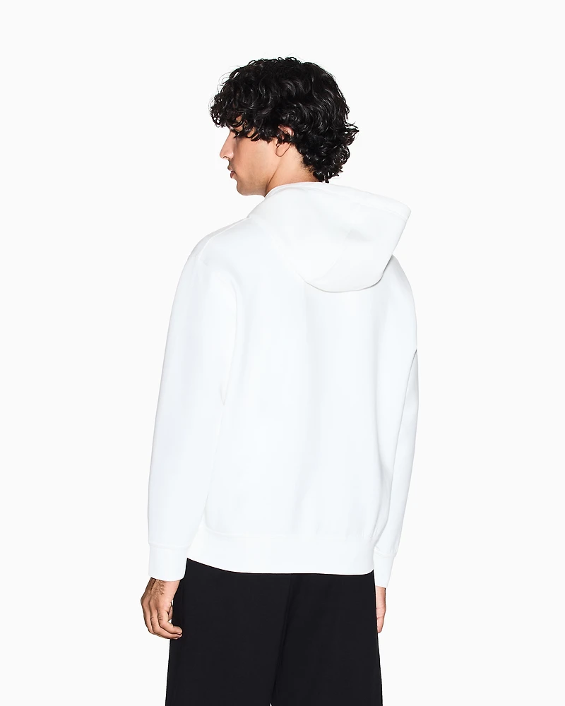 Zip-up hoodie with embroidered logo