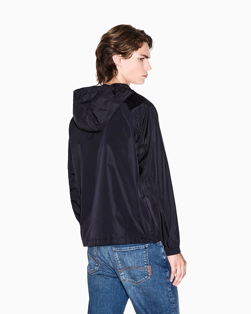 Armani Exchange - Hooded jacket technical fabric, Man, Black, Size: