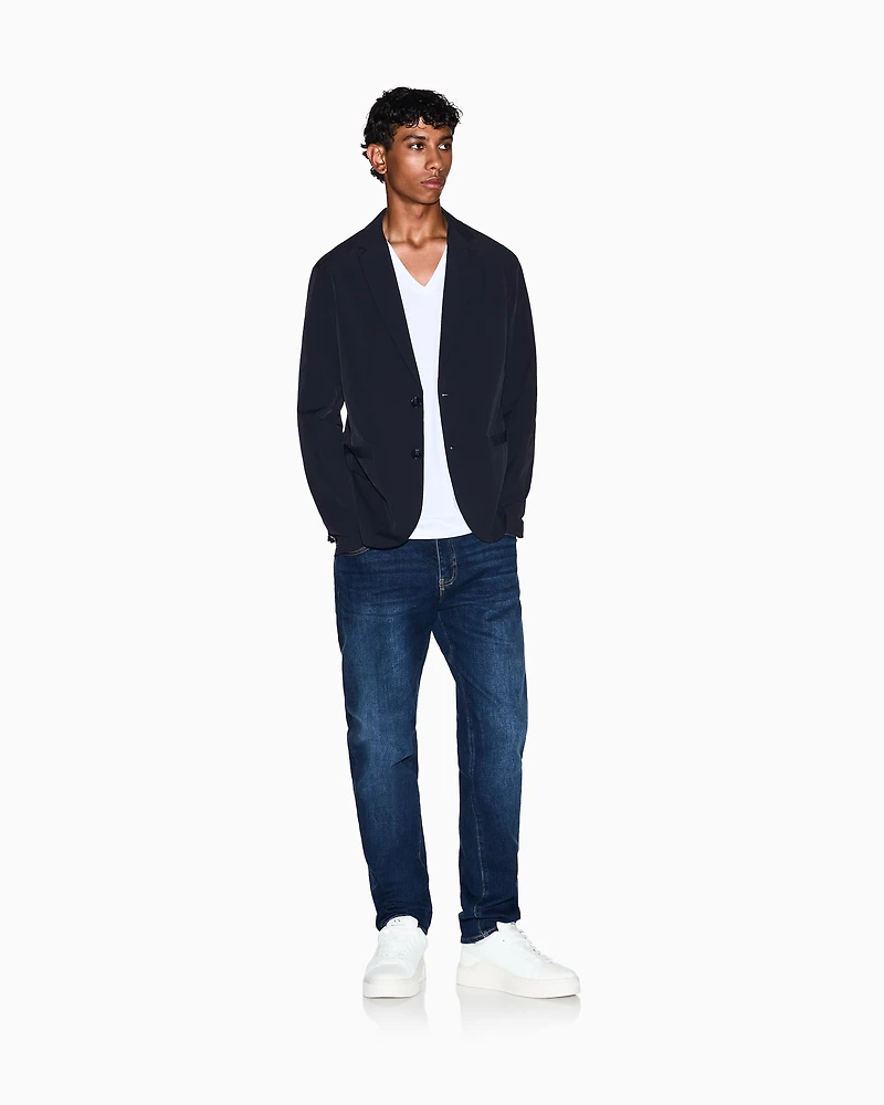 Armani Exchange - Slim fit T-shirt Pima cotton jersey, Man, White, Size: