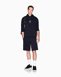 Armani Exchange - Cotton hoodie, Man, Navy_blue, Size: