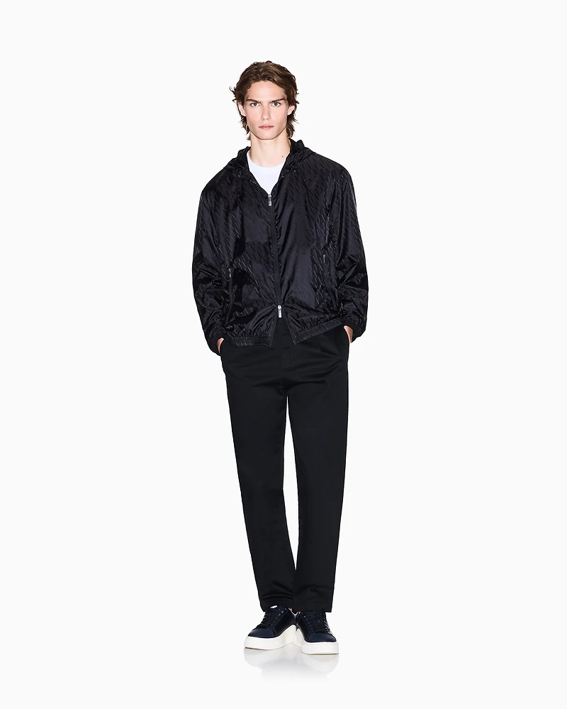 Armani Exchange - Jacket with allover logo, Man, Black, Size: