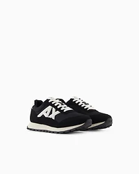 Armani Exchange - Sneakers with contrasting logo, Man, Black, Size: