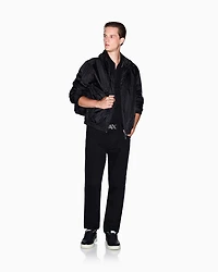 Armani Exchange - Slim fit polo with button insert, Man, Black, Size: