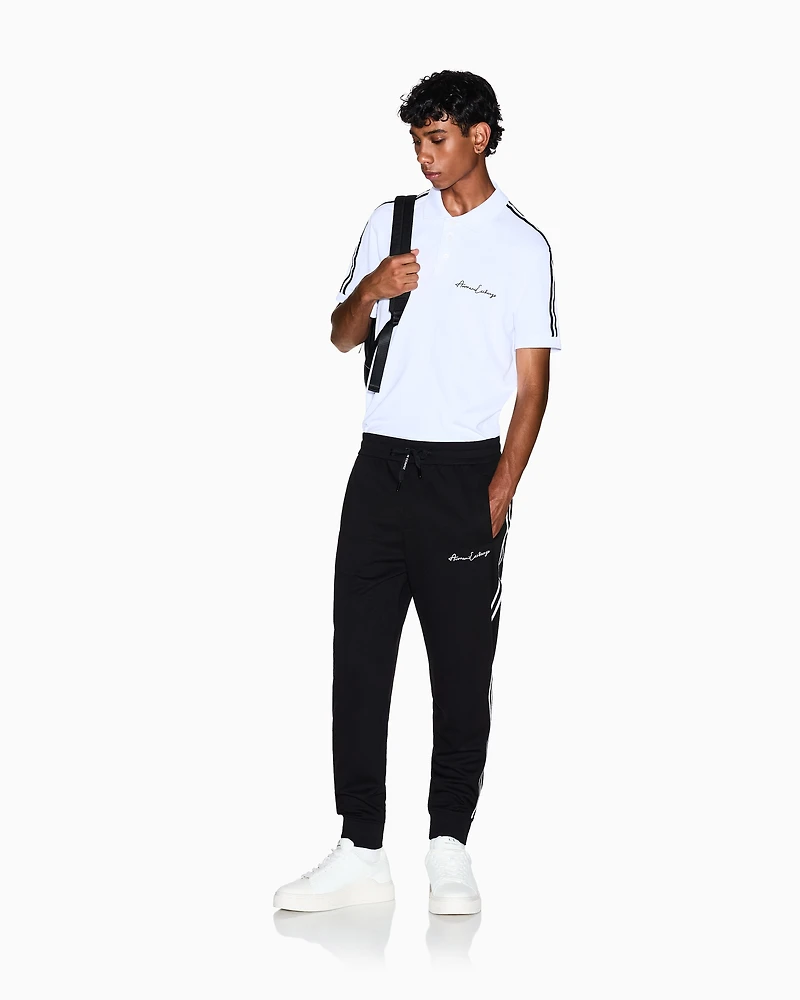 Armani Exchange - Logo Signature Joggers, Man, Black, Size:
