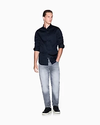 Armani Exchange - Slim fit cotton shirt, Man, Navy Blue, Size: