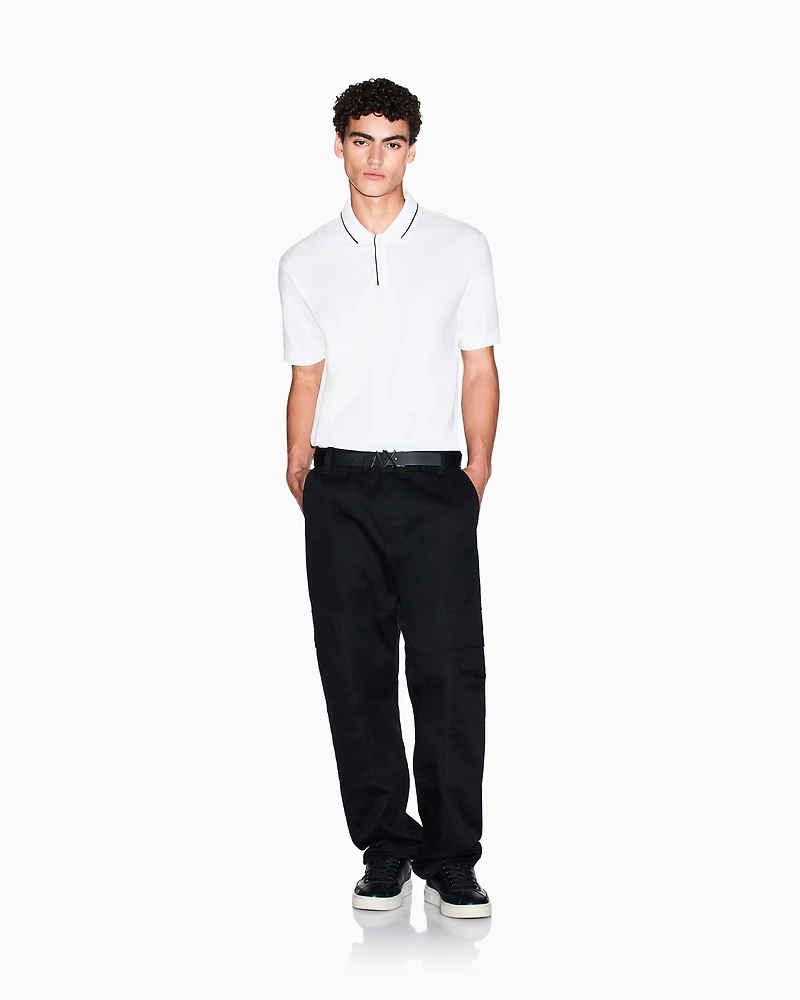 Regular fit polo shirt stretch jersey