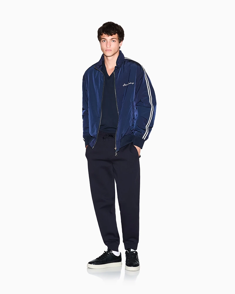 Armani Exchange - Slim fit T-shirt Pima cotton jersey, Man, Navy Blue, Size: