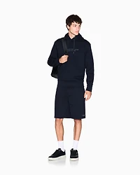Armani Exchange - HOODED COTTON LOGO SWEATSHIRT, Man, Navy Blue, Size: