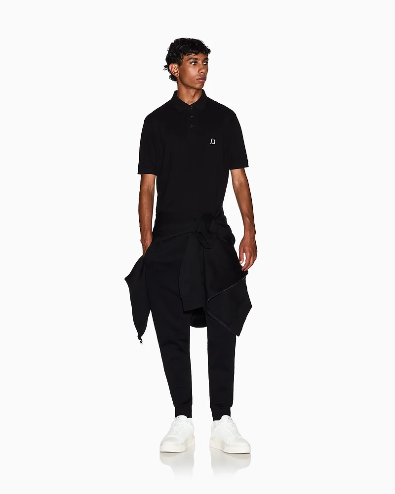 Armani Exchange - Regular fit cotton polo shirt, Man, Black, Size: