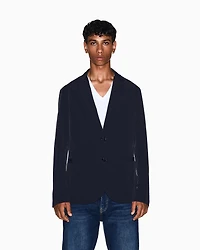 Armani Exchange - Single-breasted jacket ultra-stretch twill, Man, Blue, Size: