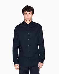 Armani Exchange - Slim fit shirt stretch cotton poplin, Man, Navy_blue, Size:
