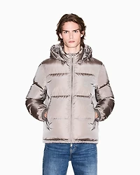 Padded down jacket with hood