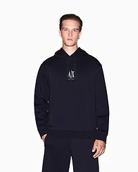 Armani Exchange - Cotton hoodie, Man, Navy_blue, Size: