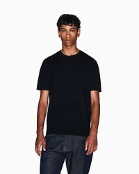 Armani Exchange -  Organic Cotton Knit T-Shirt, Man, Black, Size: