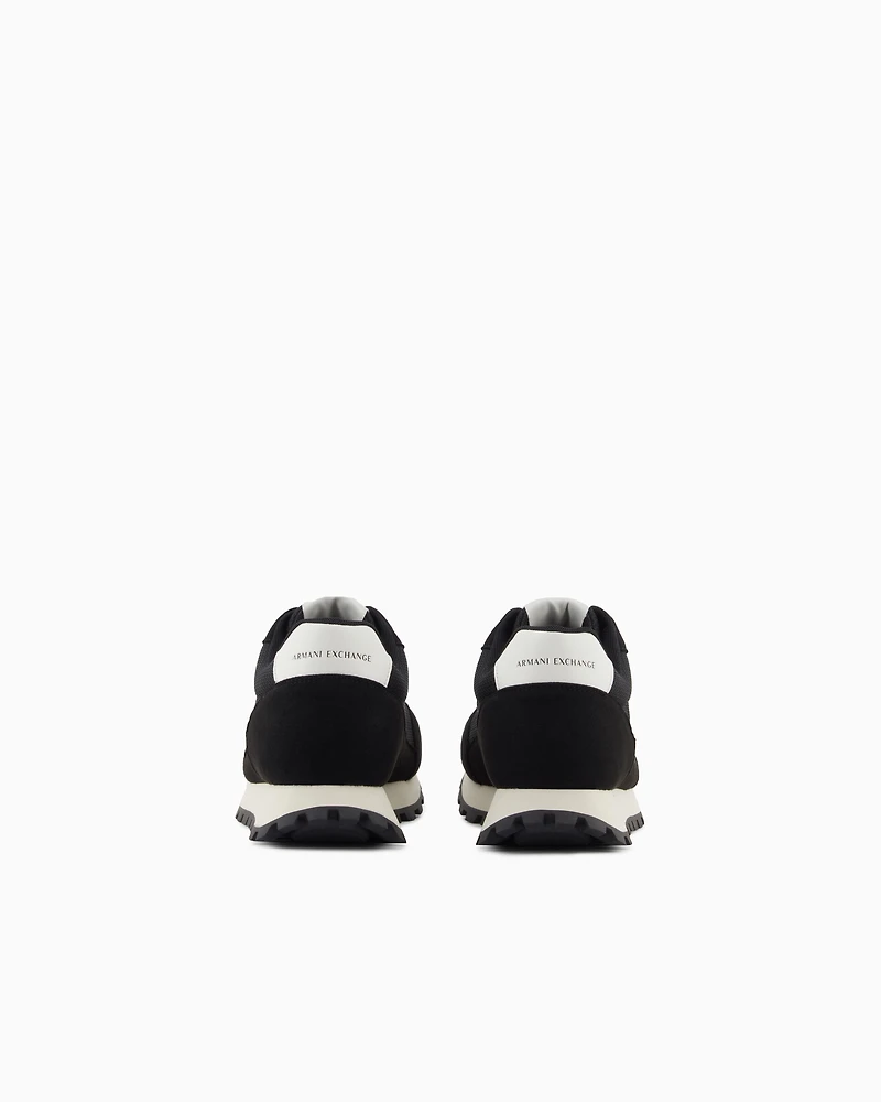Armani Exchange - Sneakers with contrasting logo, Man, Black, Size: