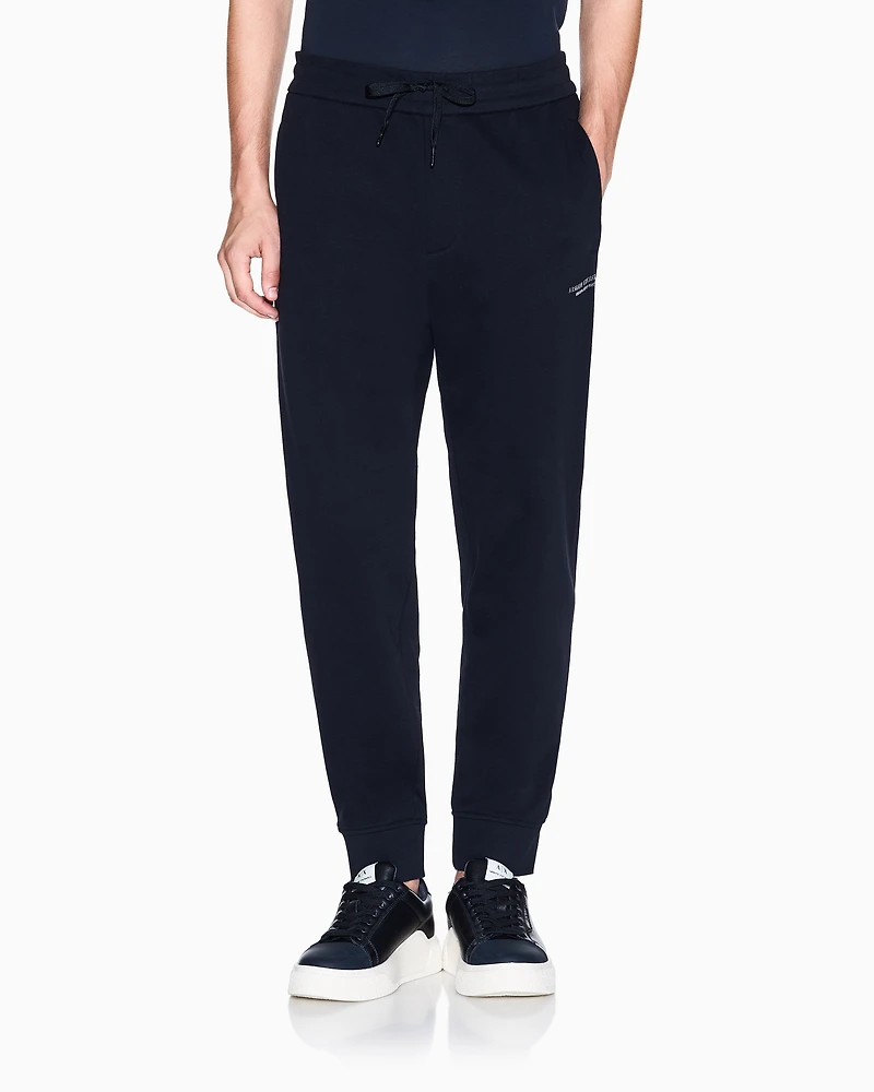 Armani Exchange - Tone Logo Jogger Pants, Man, Navy Blue, Size: