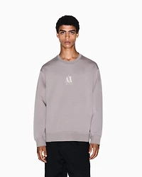 Armani Exchange - Crewneck cotton sweatshirt, Man, Beige, Size: