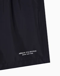 LOGO PRINT BOXER SWIM TRUNKS