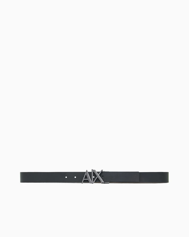 Double-sided leather belt