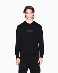 Armani Exchange - Crewneck sweatshirt with tone logo, Man, Black, Size: