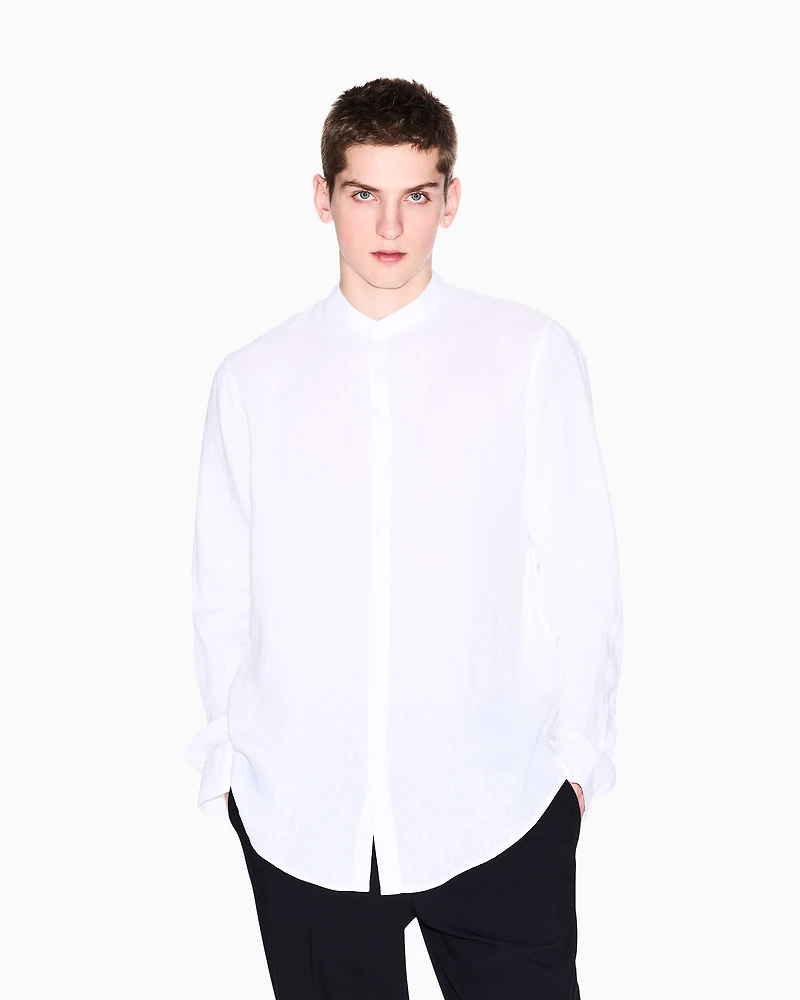 Armani Exchange - Classic Shirts, Man, White, Size: