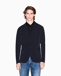 Armani Exchange - Single-breasted jacket ultra-stretch twill, Man, Black, Size: