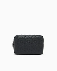 Clutch bag with allover embossed logo