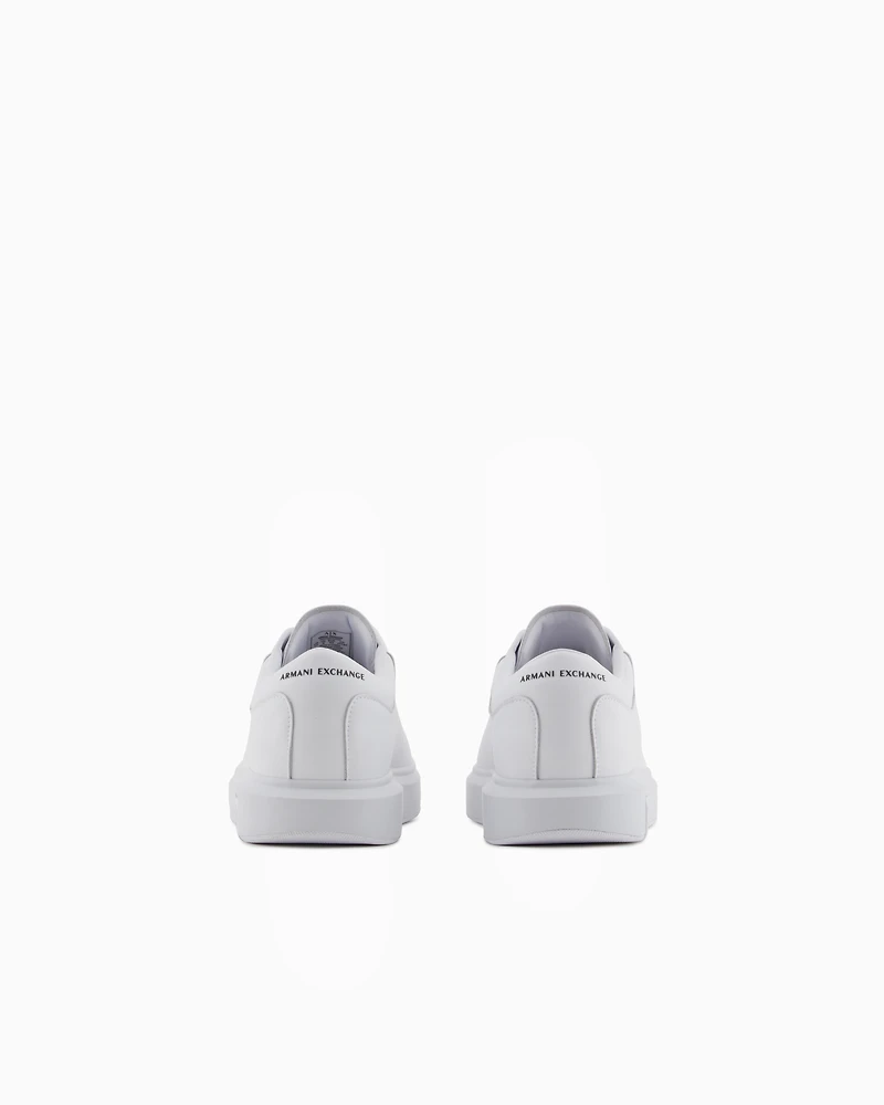 Armani Exchange - Leather sneakers, Man, White, Size: