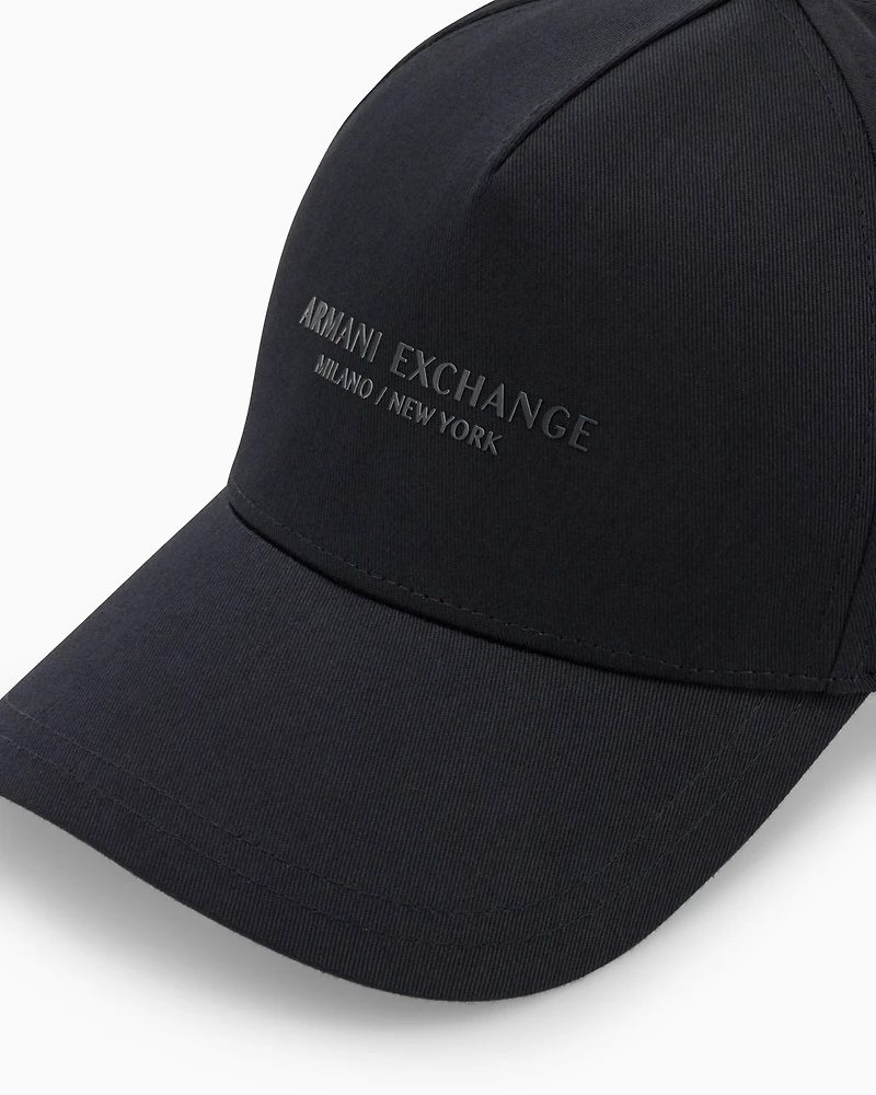 Armani Exchange - NY Logo Visor Hat, Man, Navy Blue, Size: TU