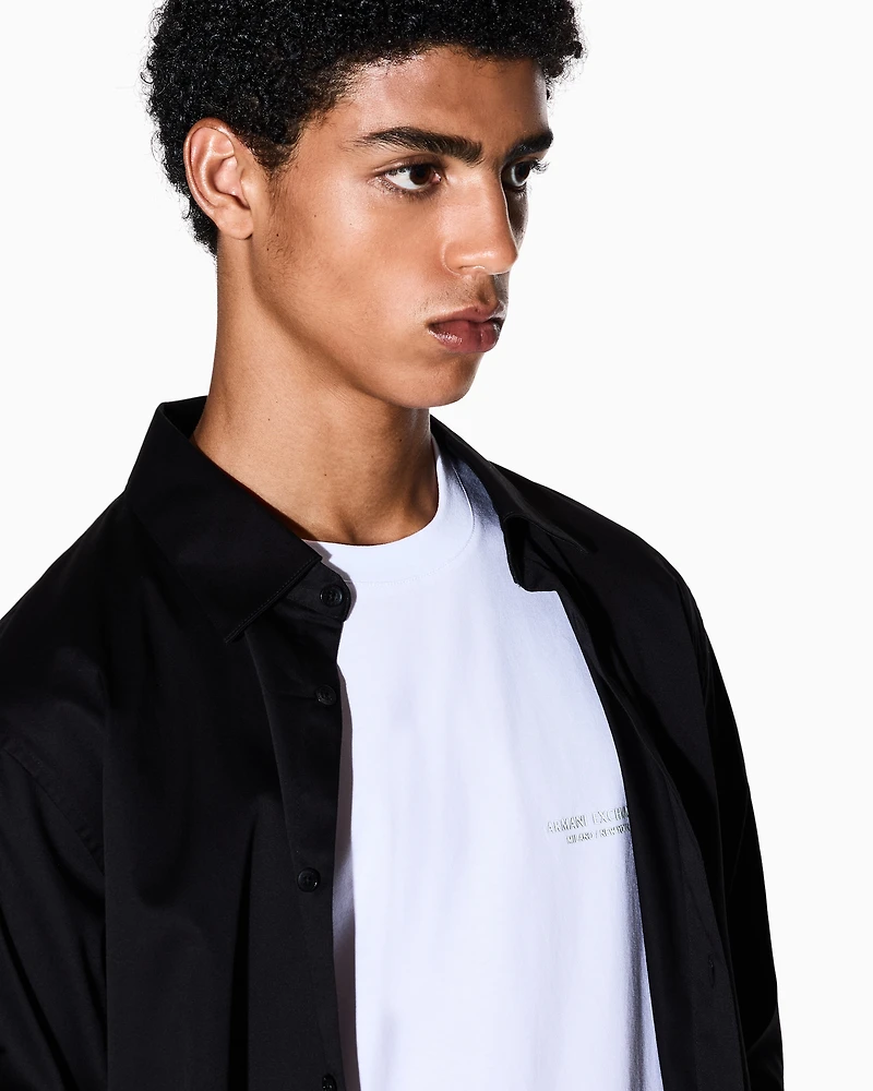 Armani Exchange - Regular fit T-shirt with logo, Man, White, Size: