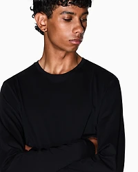 Armani Exchange - Pima Cotton Long Sleeve T-Shirt, Man, Black, Size: